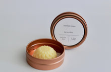 Load image into Gallery viewer, Mini lotion bar + reusable rose gold tin. Ishtahfeetah Soapery.