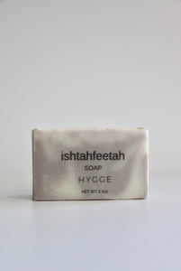 Hygge swirled white and purple Brazilian clay natural, handcrafted soap.